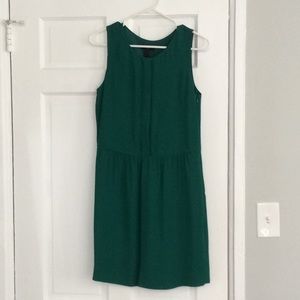 Emerald green JCrew sleeveless dress